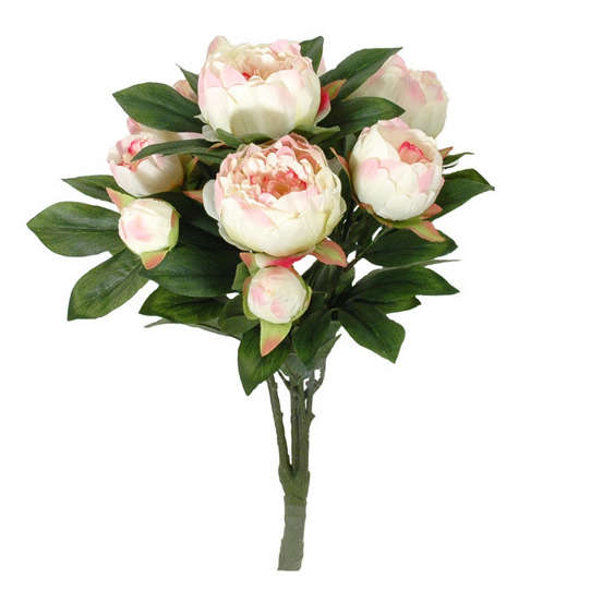 Bouquet Pivoines Mila Rose Clair 55 Cm Truffaut