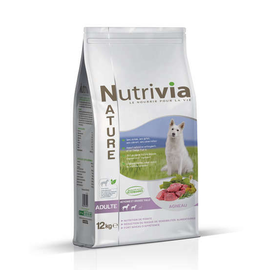 Nutrivia Nature Aliments Complet Pour Chien Moyen Grand Agneau 12kg Truffaut