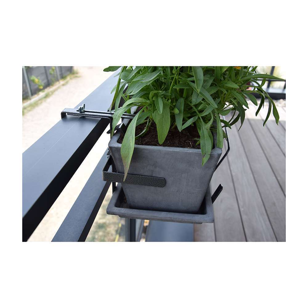 Support De Jardiniere Extensible En Metal Anthracite 65 84cm Truffaut