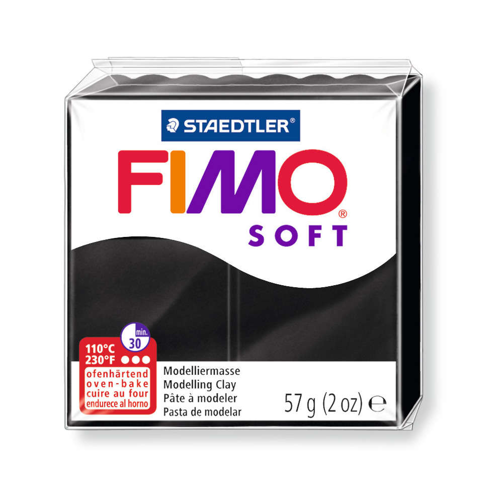 Pate Fimo Soft 57 G Noir Truffaut