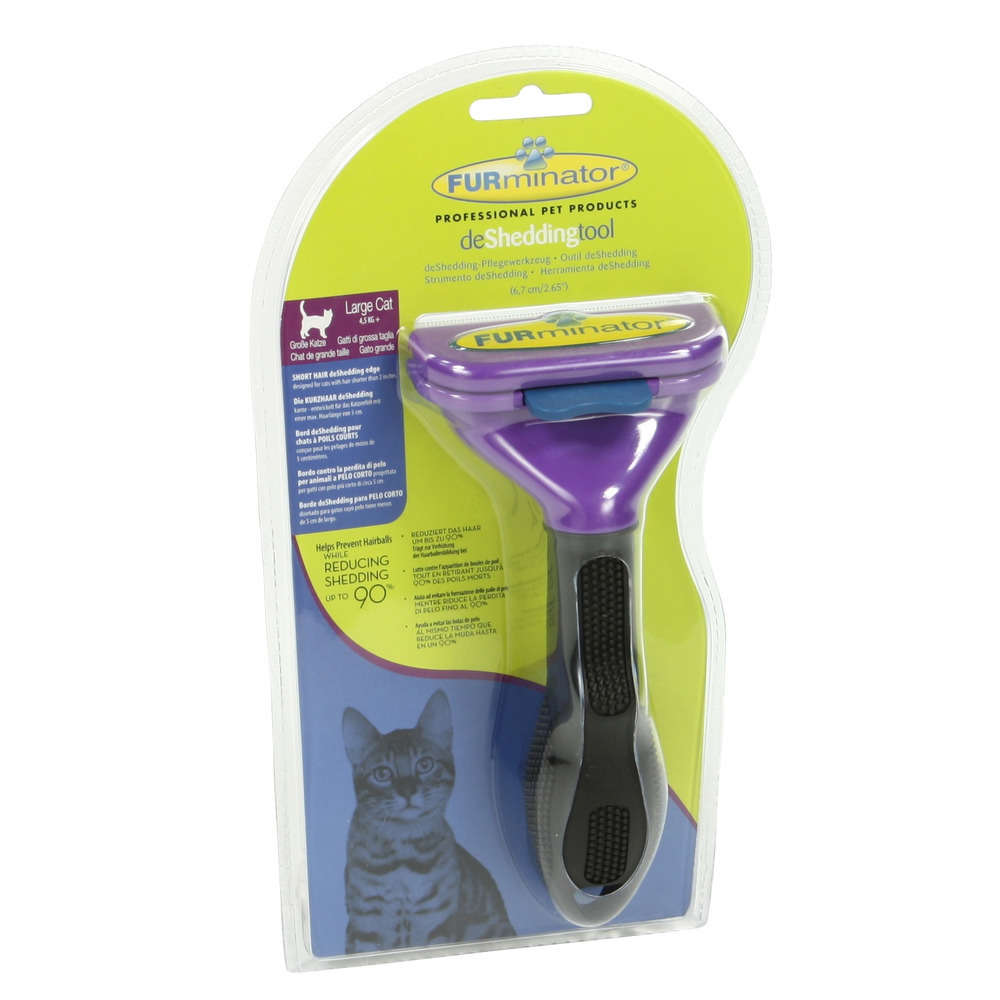 Brosse Furminator C Pour Chats De Grande Taille A Poils Courts Truffaut