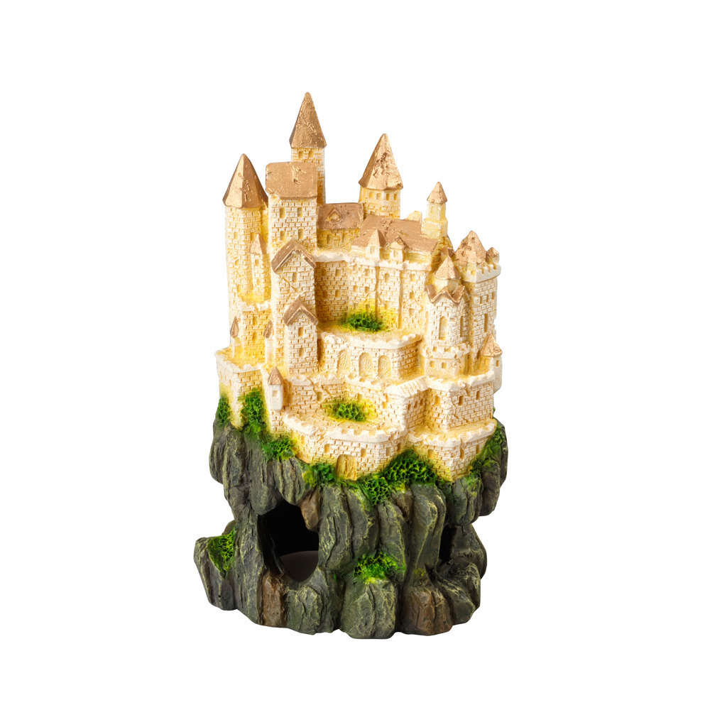 Decoration D Aquarium Chateau Sur Rocher L15xl8xh9 Cm Truffaut