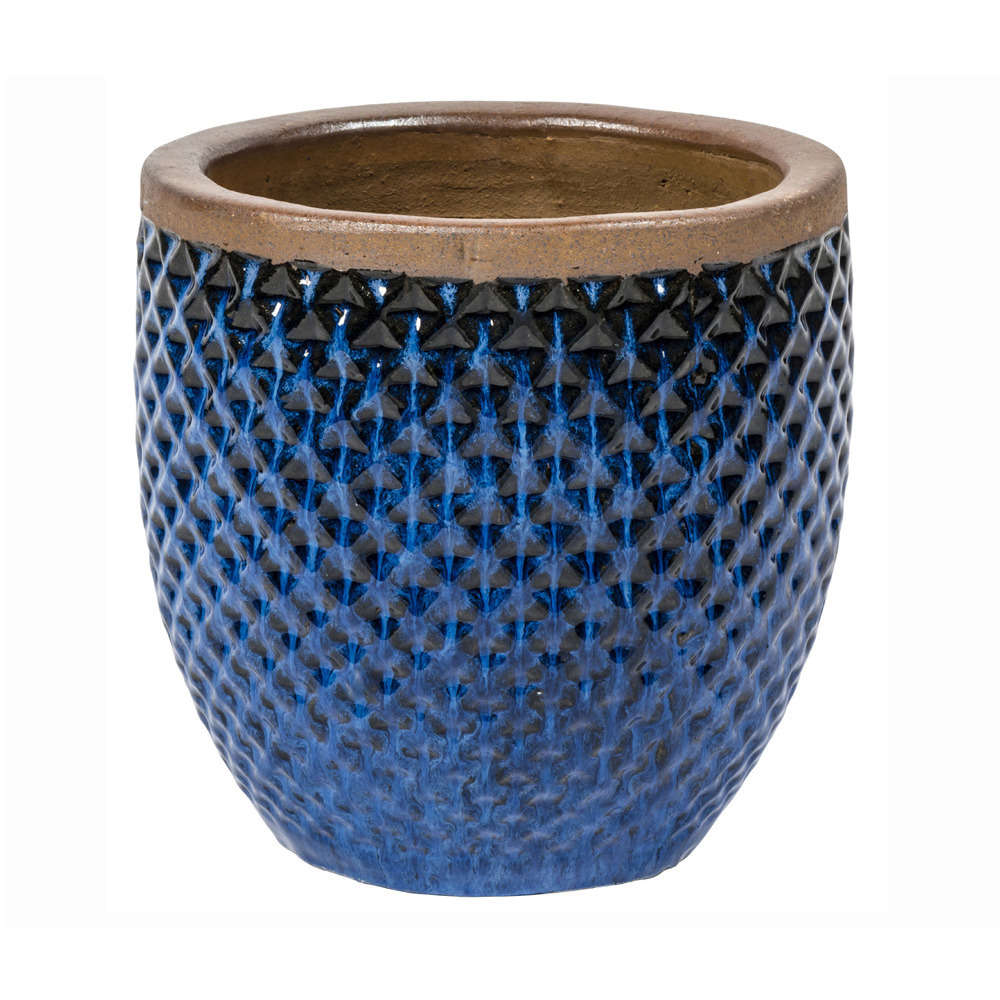 Vase ancien poterie grès de Betschdorf, motif floral naïf - Décoration