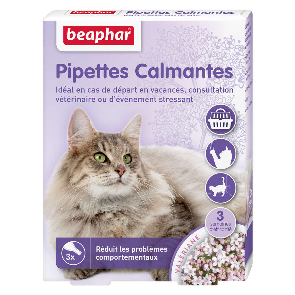 Pipettes Calmantes Pour Chat 3 Pipettes A Base De Valeriane Truffaut