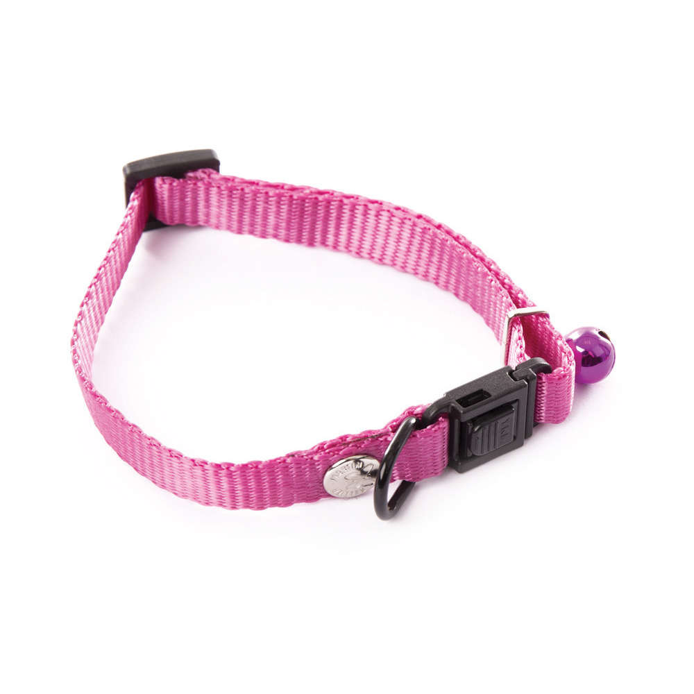 Collier Reglable En Nylon Pour Chat Rose 10 30cm Truffaut