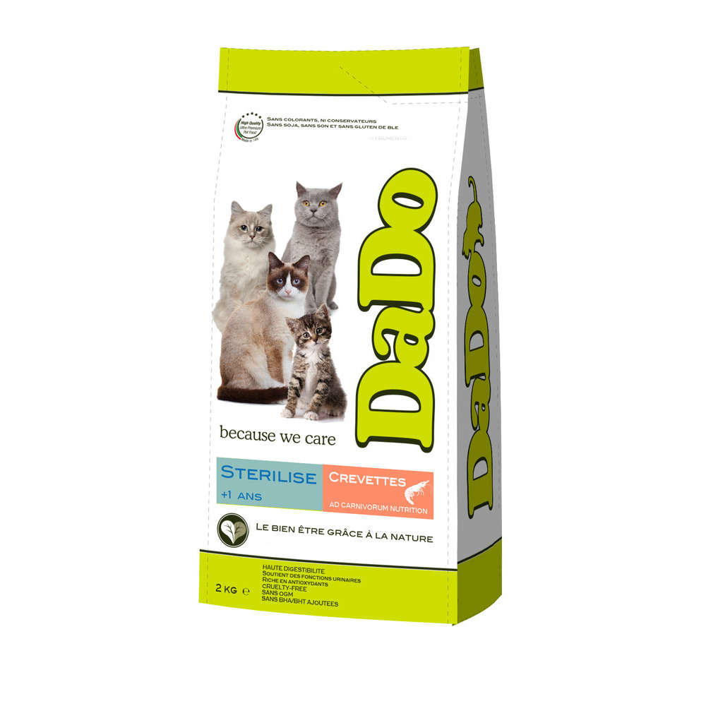 Dado Croquettes Chat Sterilise Crevettes 10 Kg Truffaut