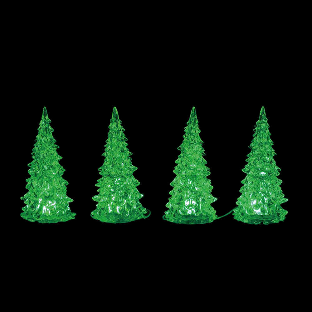 Le Village Lot de 3 arbres /à piles-Lemax Village de No/ël