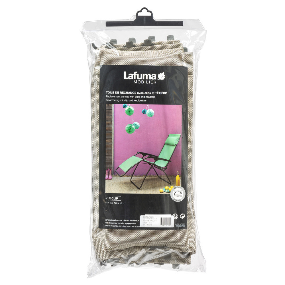 Toile de rechange pour relax Lafuma RCLIP Batyline Seigle Truffaut