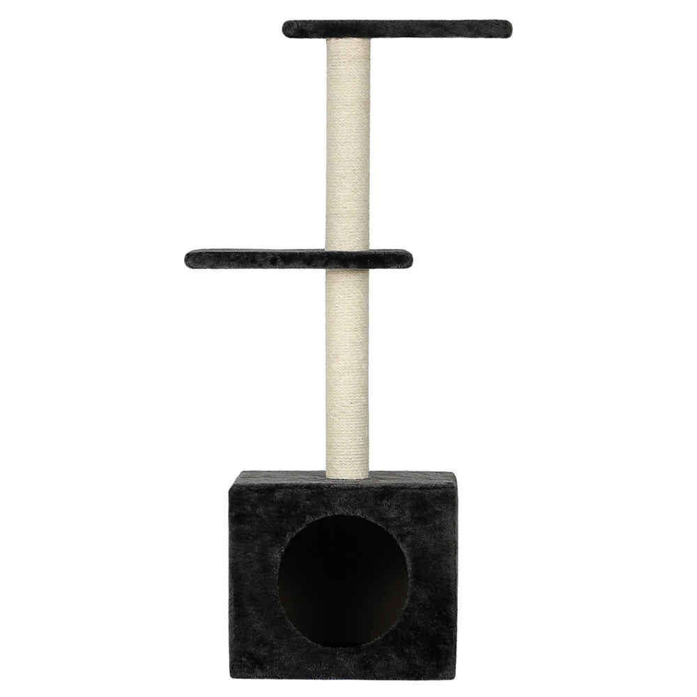 Arbre A Chat Cube Avec 2 Plateaux Noir Truffaut