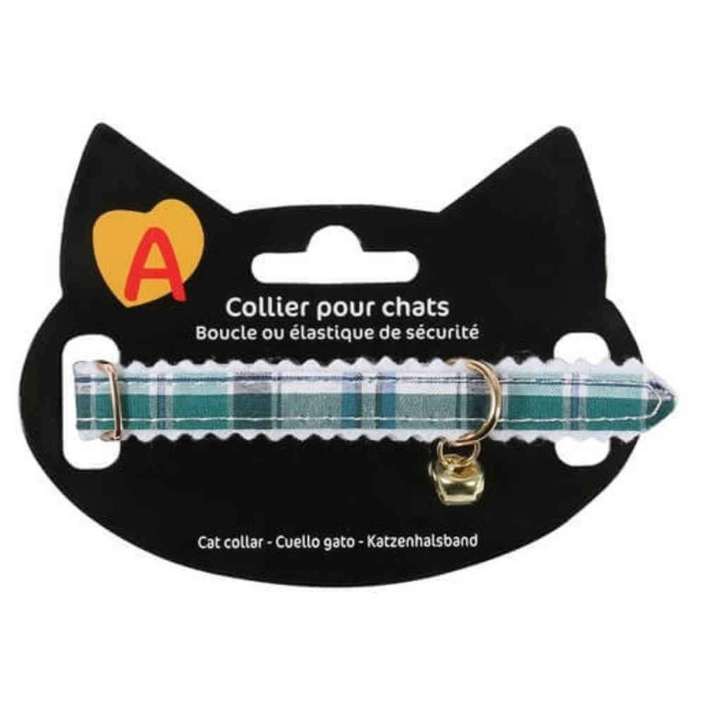 Collier Tissu Ecossais Pour Chat Vert Truffaut Collier Tissu Ecossais Pour Chat Vert Truffaut