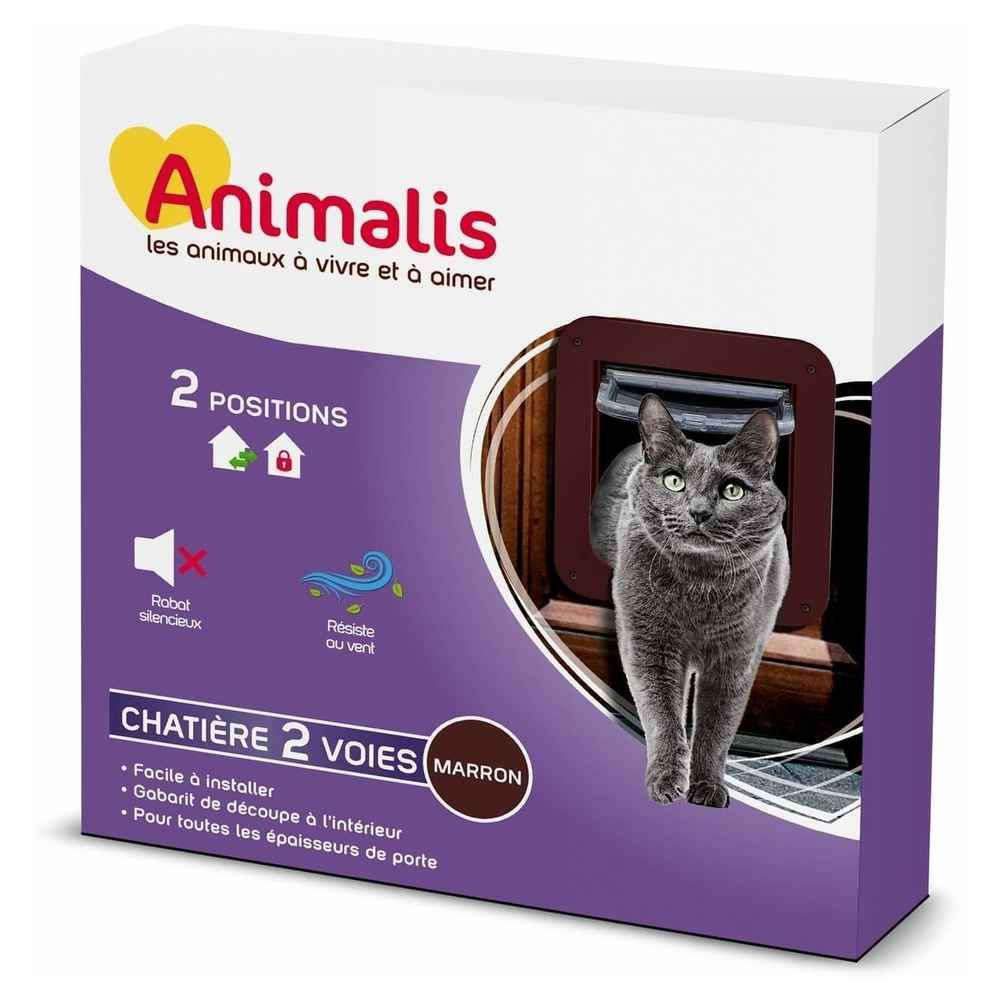 Chatiere 2 Voies Pour Chat Marron Truffaut