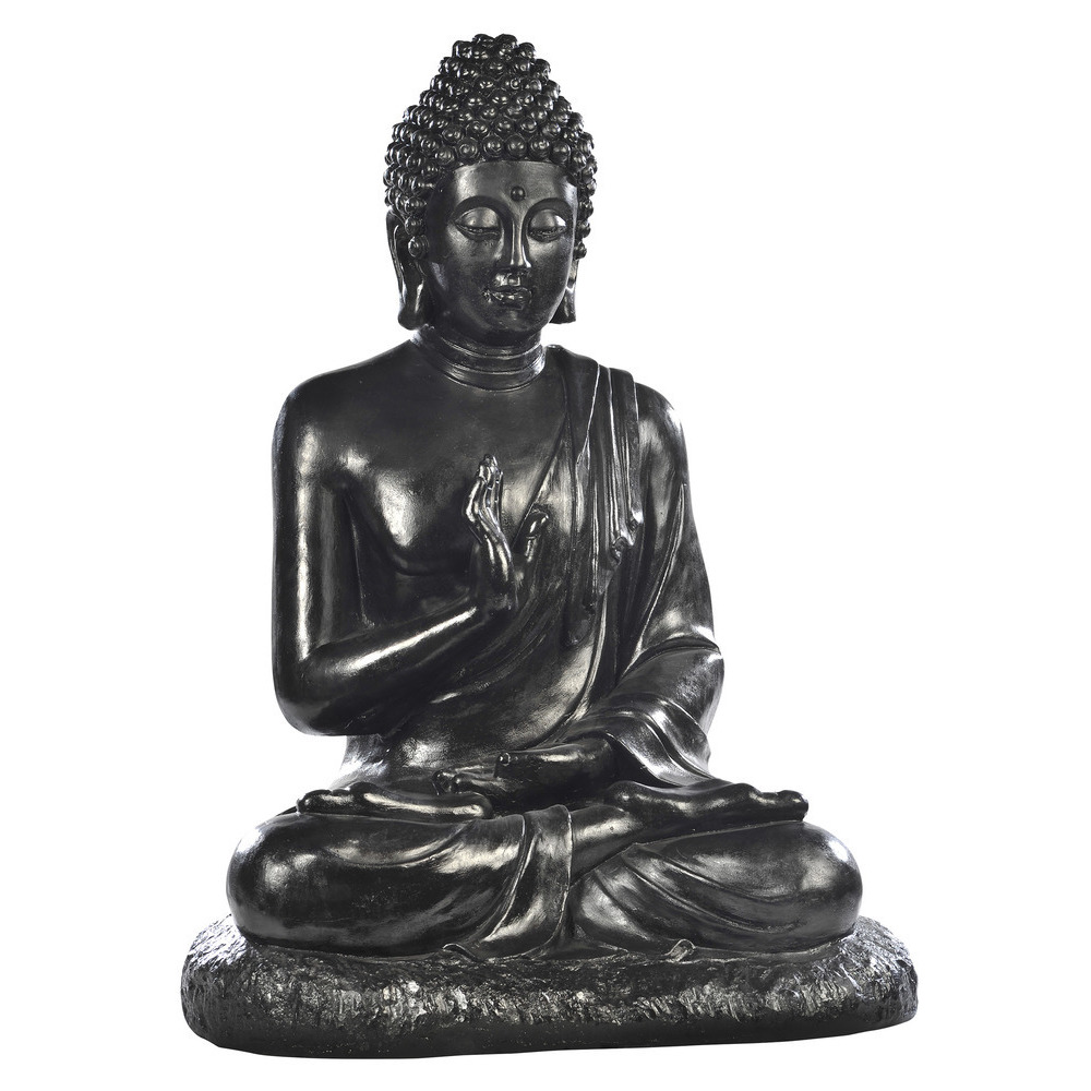 Bouddha Assis Xgm Ton Cire Noir H 80 Cm Truffaut