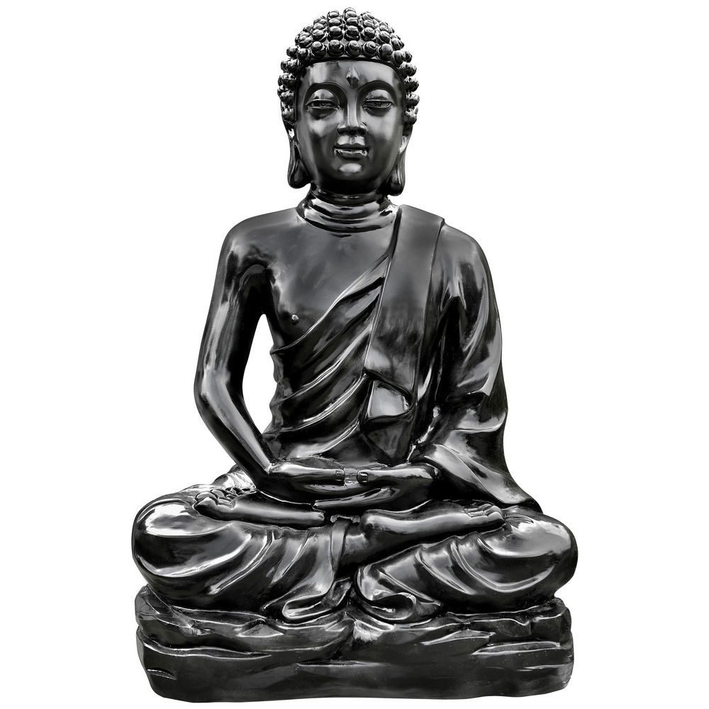 Bouddha Kadampa H 150 Cm Ton Cire Noir Truffaut