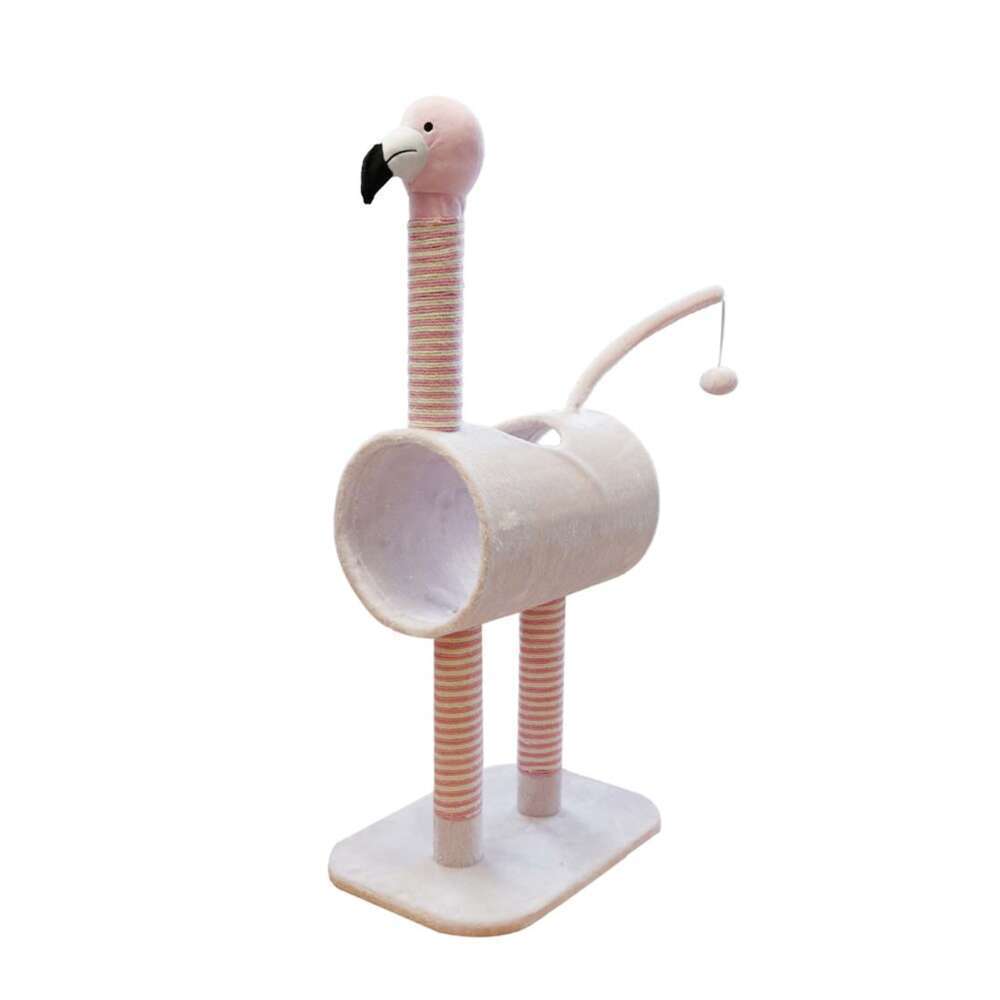 Arbre A Chat Tunnel Flamant Rose 50x35cmx103cm Truffaut