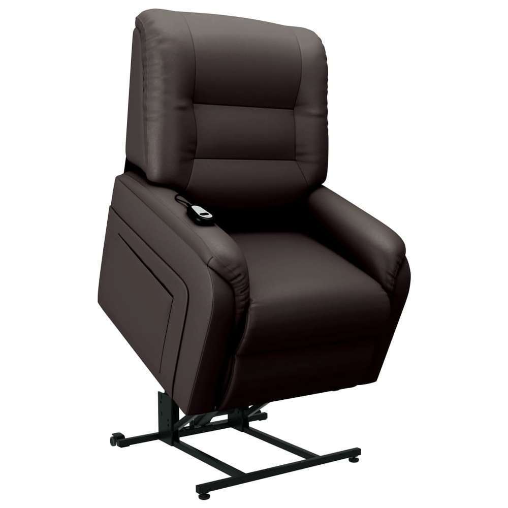 Fauteuil inclinable TV électrique Marron Similicuir Fauteuil inclinable TV électrique Marron Similicuir