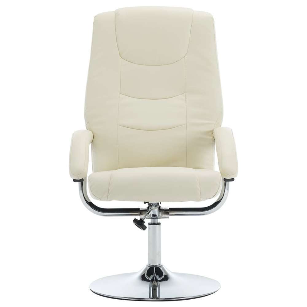 Fauteuil inclinable avec repose pied Blanc crème Similicuir Fauteuil inclinable avec repose pied Blanc crème Similicuir