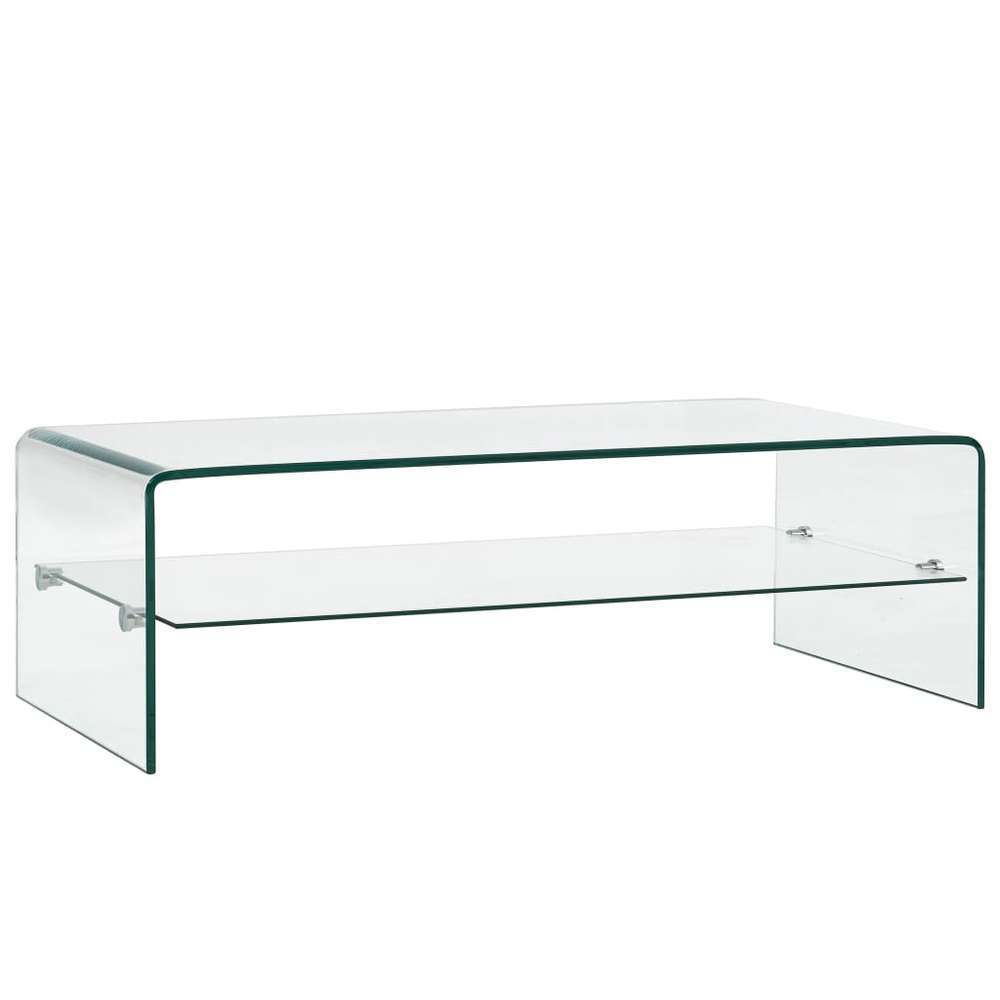 Table Basse Clair 98 X 45 X 31 Cm Verre Trempe Truffaut