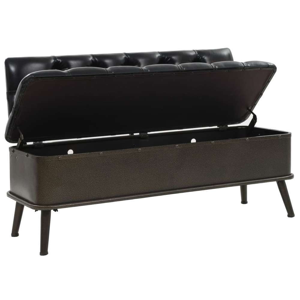 Banc De Rangement Avec Dossier Cuir Artificiel 120 X 52 X 75 Cm Truffaut