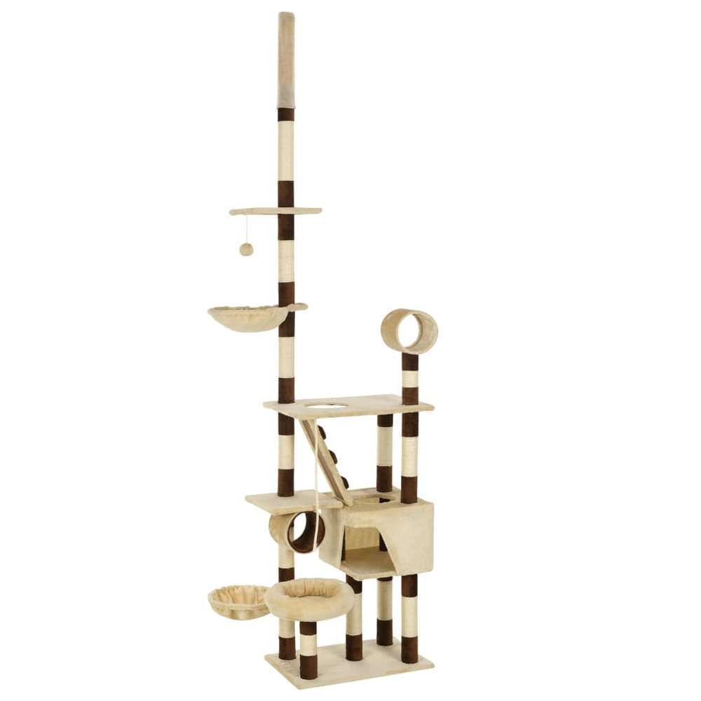 Arbre A Chat Avec Griffoirs En Sisal 246 280 Cm Beige Et Marron Truffaut