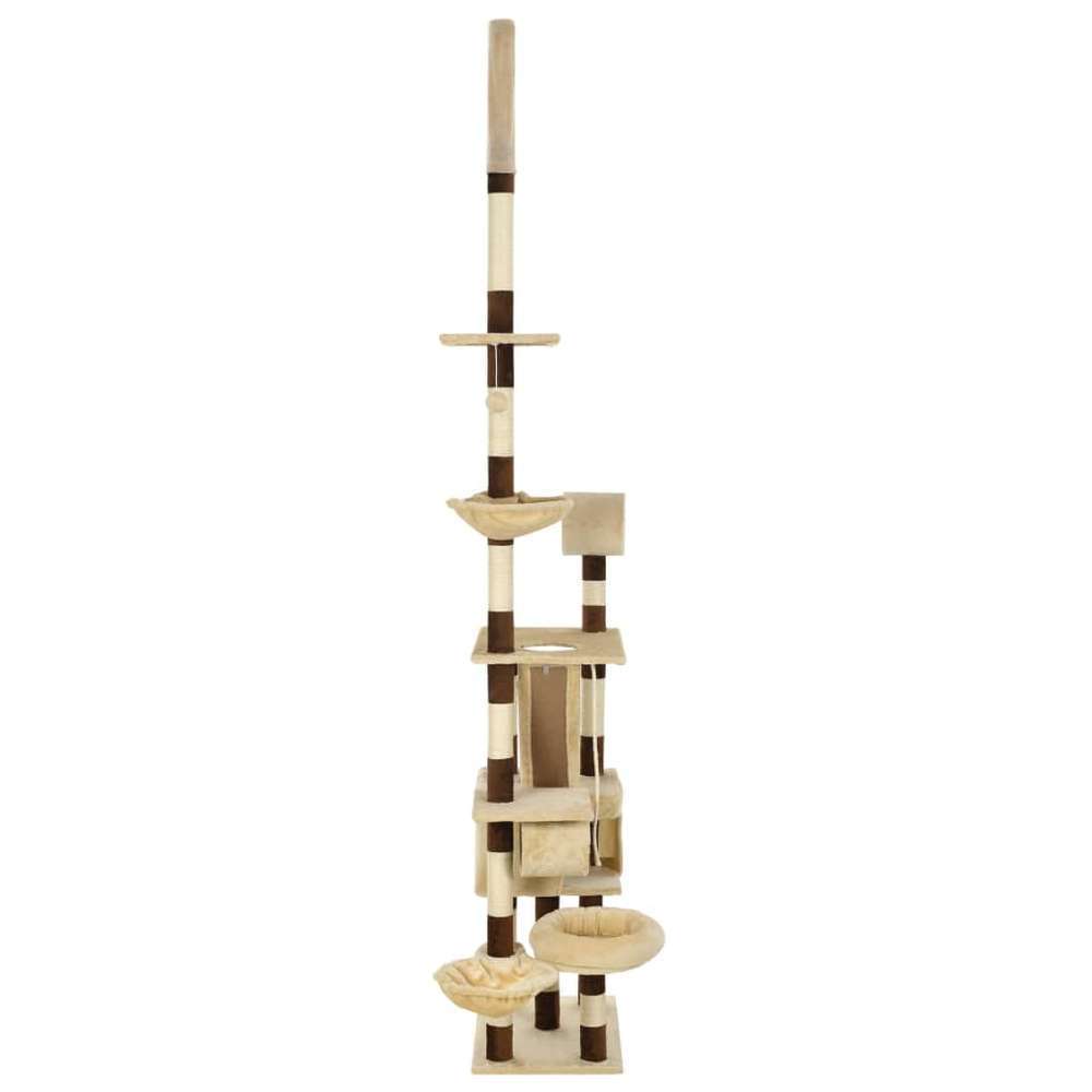 Arbre A Chat Avec Griffoirs En Sisal 246 280 Cm Beige Et Marron Truffaut