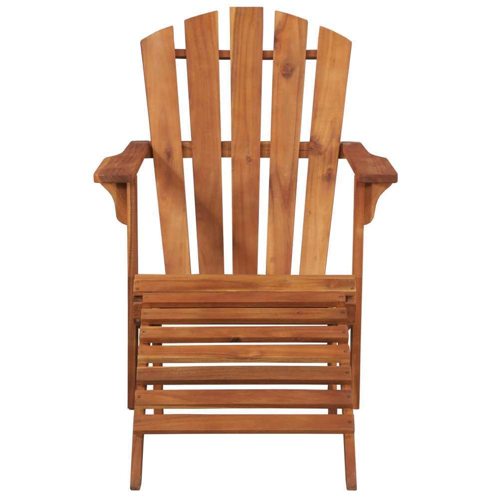 Chaise de jardin Adirondack et repose pied Bois d'acacia massif Chaise de jardin Adirondack et repose pied Bois d'acacia massif