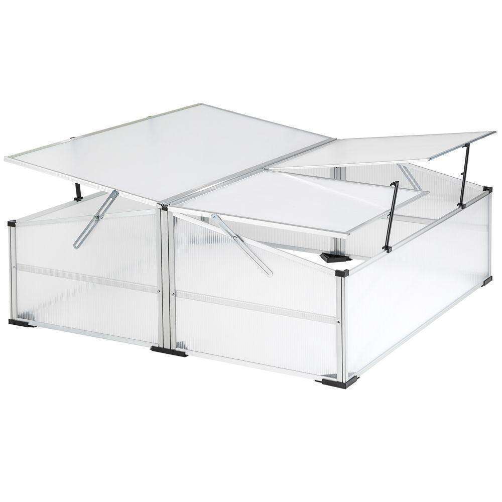 Mini serre de jardin aluminium polycarbonate 102x102 Truffaut