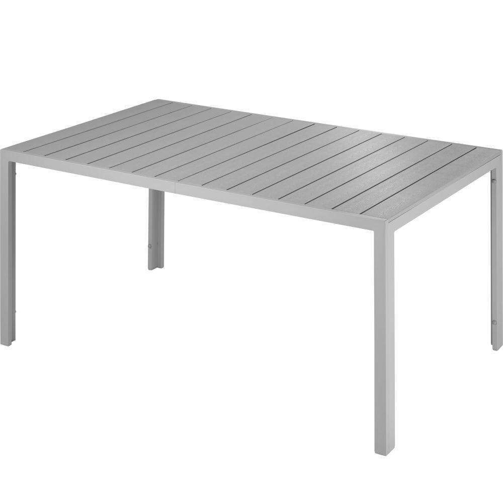 Table de jardin moderne aluminium 150x90cm argent Truffaut