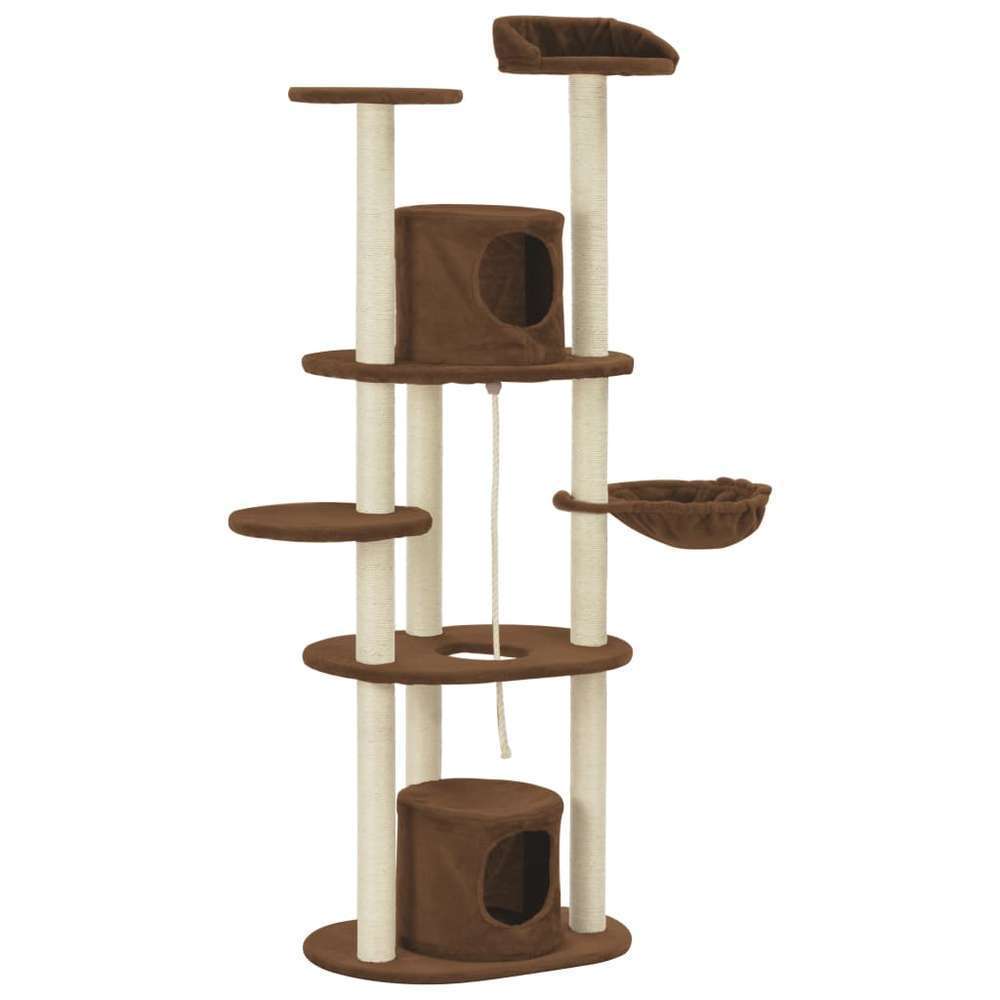 Arbre A Chat Avec Griffoirs En Sisal Marron 160 Cm Truffaut