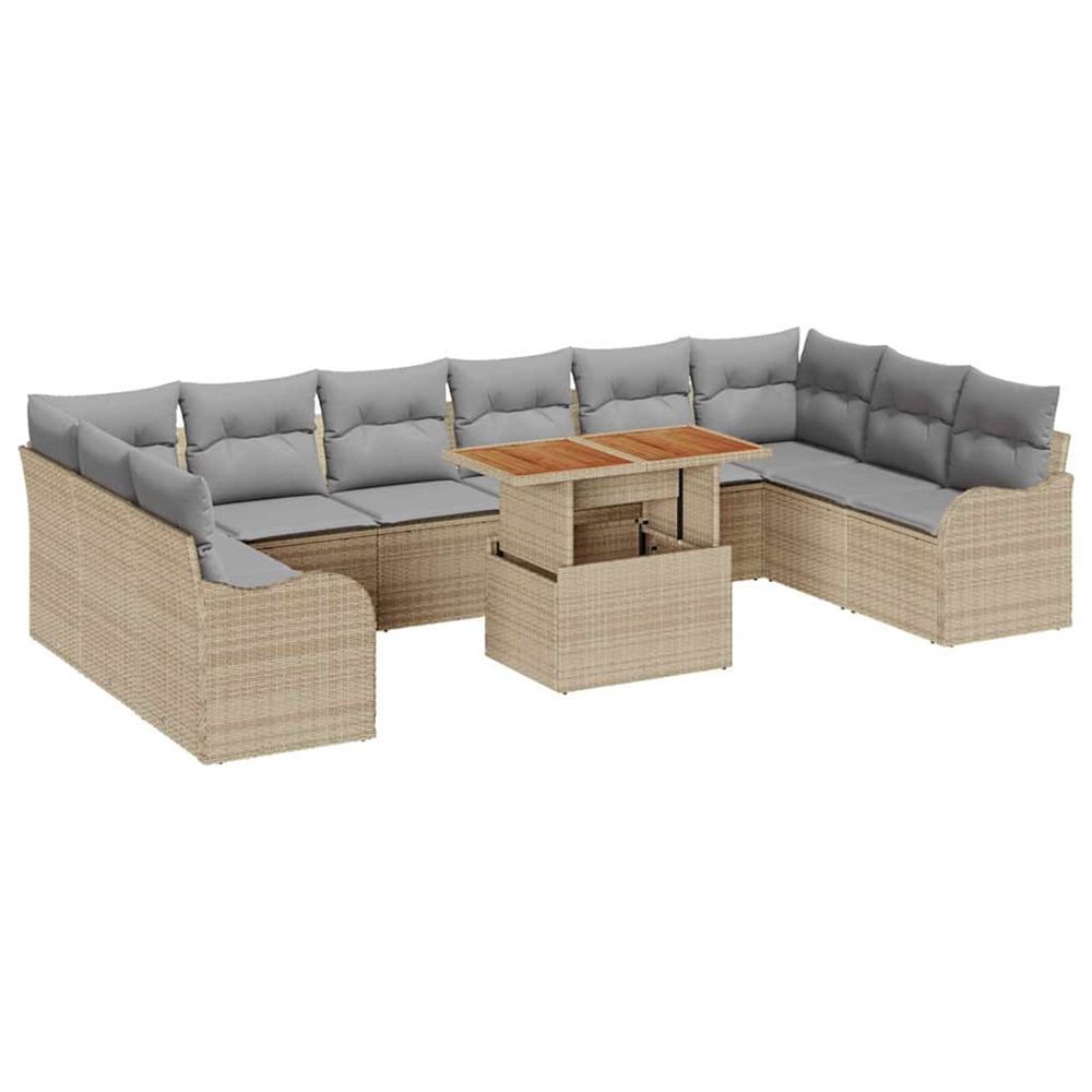 Ensemble de canapé de jardin 11 pc 10-nombre de places