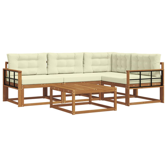 Ensemble de canapés d'extérieur 5 pcs naturel et crème