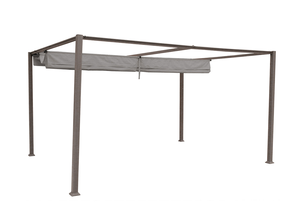 Tonnelle de jardin en aluminium noisette palmeira - 4 x 3 m