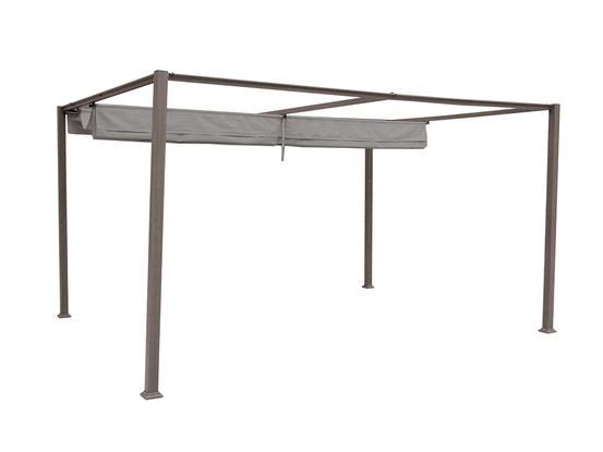 Tonnelle de jardin en aluminium noisette palmeira - 4 x 3 m