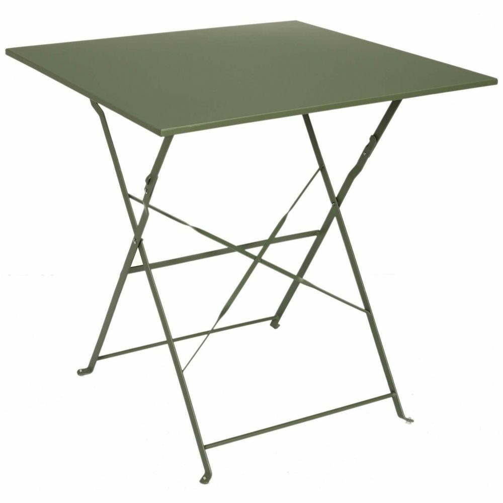 Table de jardin pliante en métal palerme kaki