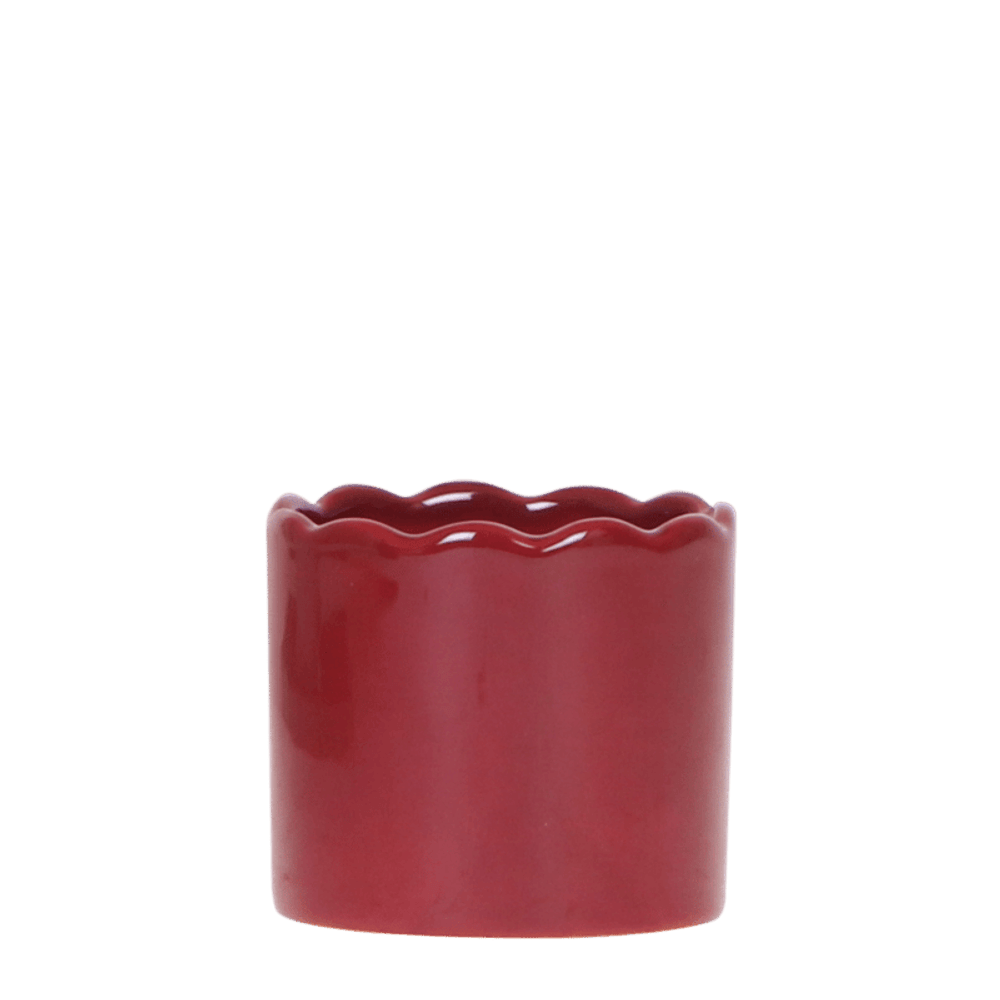 Cache-pot curve rouge - ø6 cm