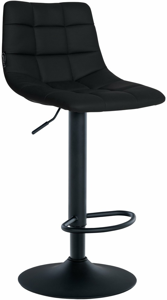 Tabouret de bar jerry simili cuir noir
