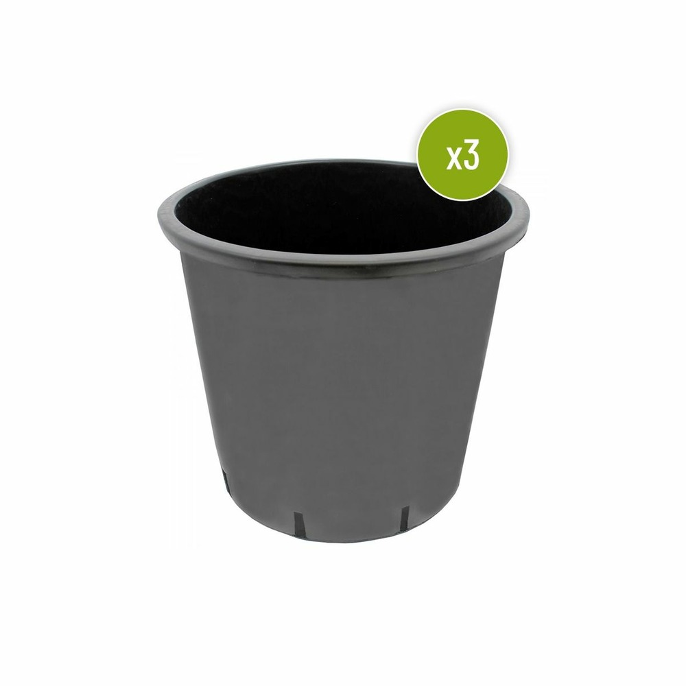 Lot de 3 pots rond plastique 35 l - 45x37