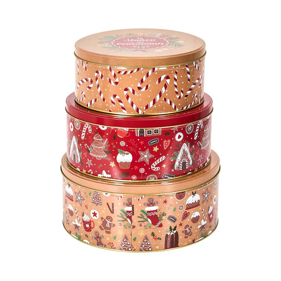 Lot de 3 boîtes en métal