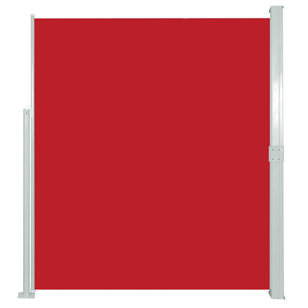 Auvent latéral rétractable de patio 140x500 cm rouge