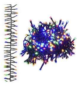 Guirlande lumineuse à led groupées 400led multicolore 7,4 m pvc