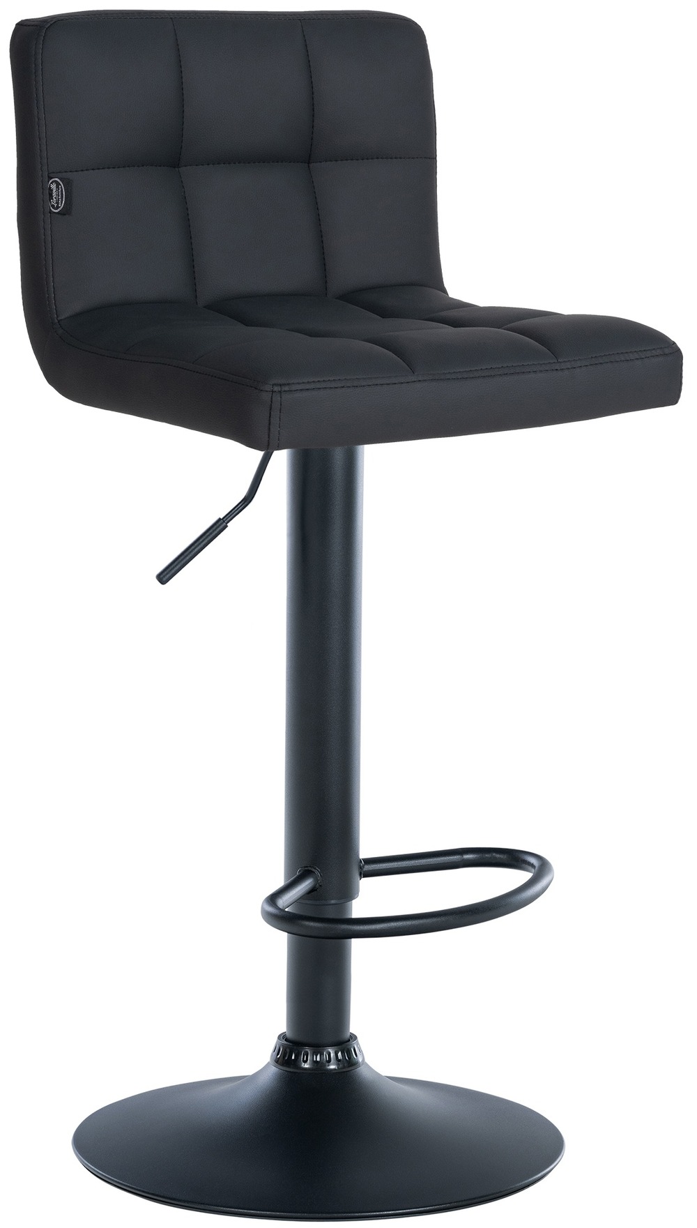 Tabouret de bar feni simili cuir noir