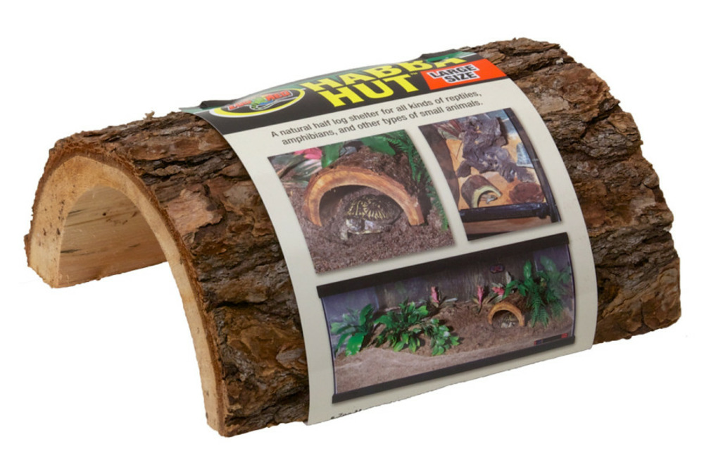 Cachette en bois de sapin- habba hut - 18 cm - pour reptiles ou invertébrés