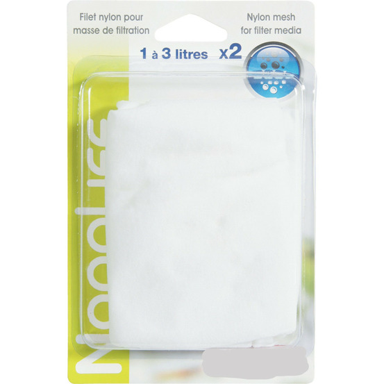 Filets nylon x2 pour masse filtrante 1 à 3 litres pour aquarium