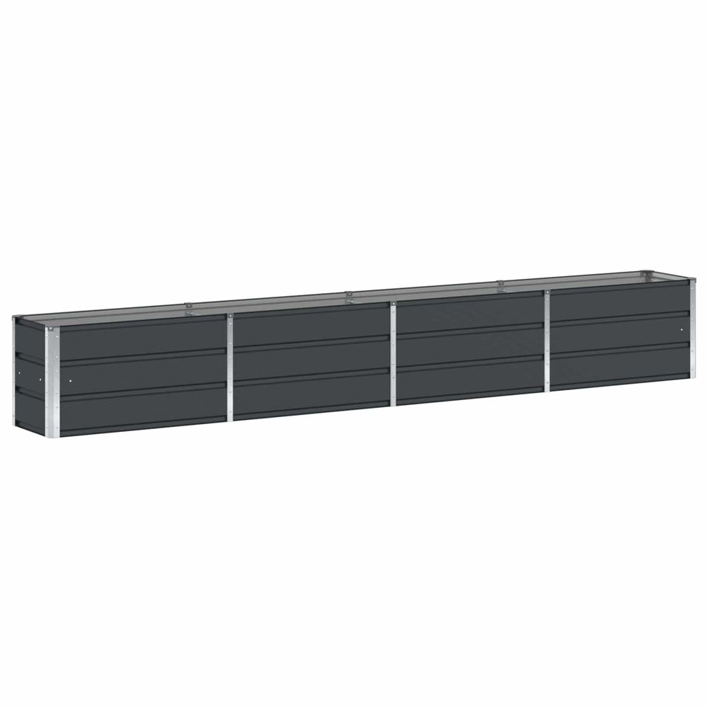 Jardinière d'extérieur anthracite 320 x 40 x 45 cm acier