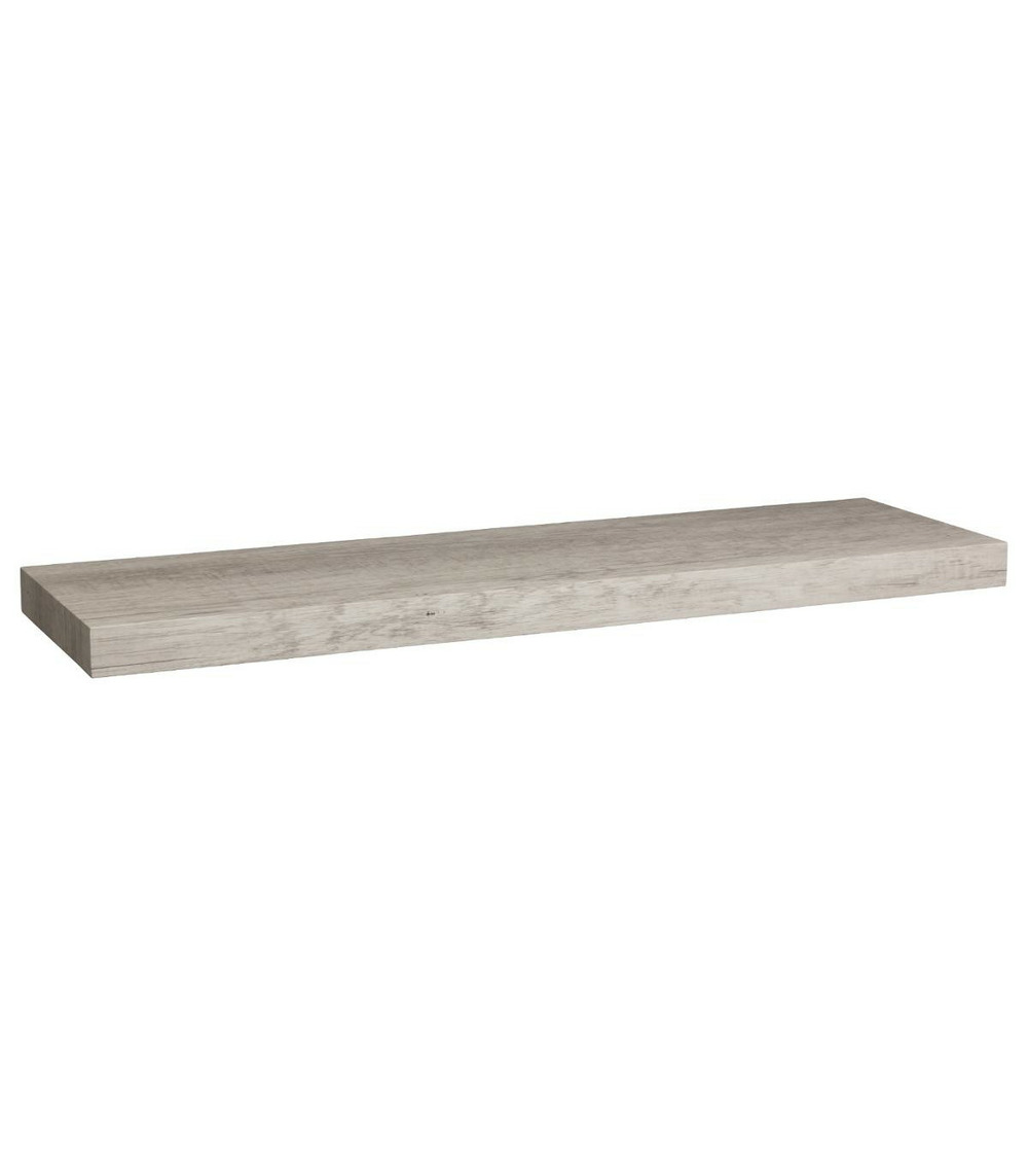 Étagère murale flottante coloris chêne gris l 80 cm fixations invisibles