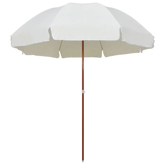 Parasol avec mât en acier 300 cm Sable