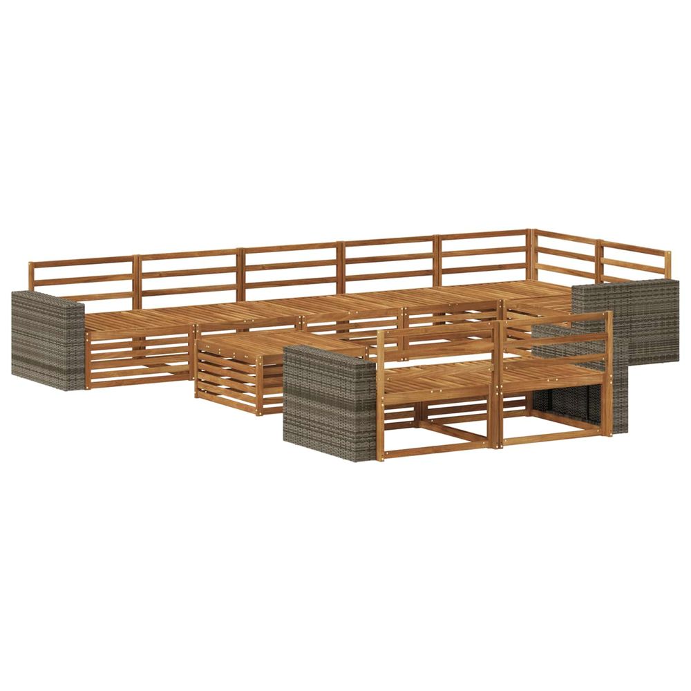Ensemble de canapés d'extérieur 9 pc