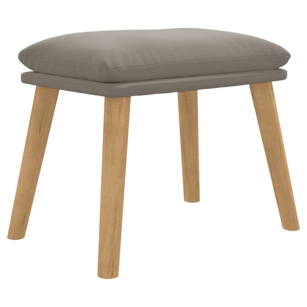 Repose-pied gris clair 45x29,5x35 cm velours