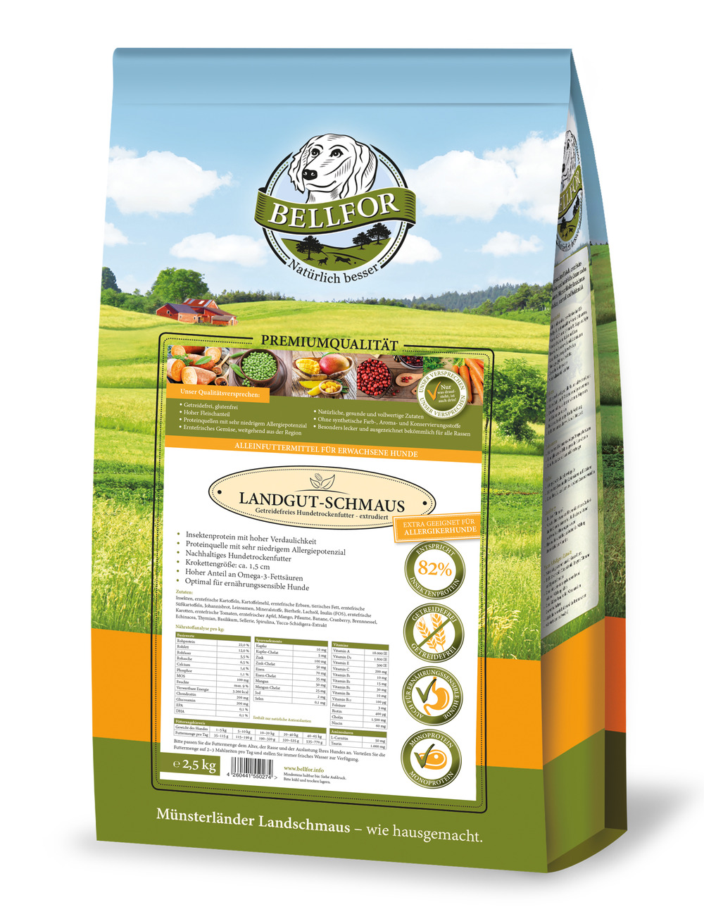 Hypoallergénes nourriture sèche avec insectes - landgut-schmaus - 2,5 kg