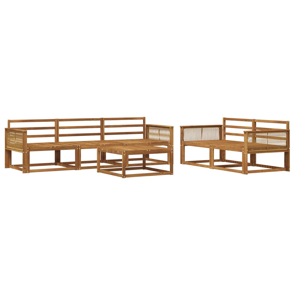 Ensemble de canapés d'extérieur 6 pcs naturel