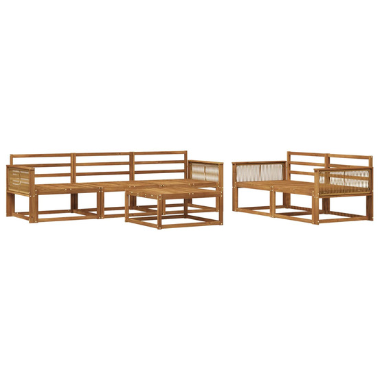 Ensemble de canapés d'extérieur 6 pcs naturel
